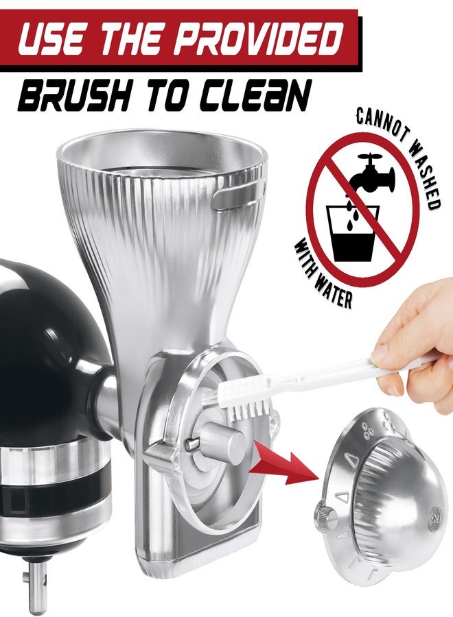 GLINK All Metal Grain Mill Attachment for KitchenAid Stand Mixer,12 Levels Flour Grinder Accessories, Grain Mill Attachment Fit for Grinding Wheat, Corn, Oats, Buckwheat, Millet and Other Cereals - Image 4