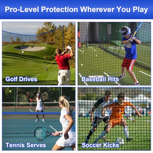 Kynara 10x10ft Golf Netting for Garage, Heavy Duty Golf Nets for Backyard, Sports Netting for Backyard Barrier, Backstop Netting, Safety Net - Image 5