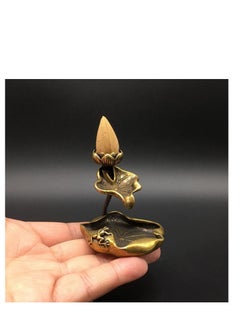 Y&D Incense Burner, Stick Holder, Holder Vintage Brass Lotus, Ideal for Aromatherapy, Meditation, Yoga, Aromatherapy Ornament Home Office Decor  - Image 1