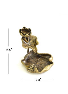 Y&D Incense Burner, Stick Holder, Holder Vintage Brass Lotus, Ideal for Aromatherapy, Meditation, Yoga, Aromatherapy Ornament Home Office Decor  - Image 5