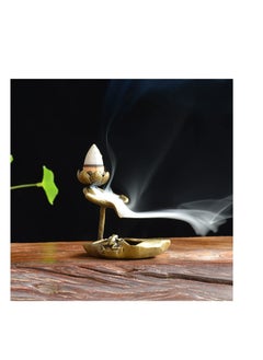 Y&D Incense Burner, Stick Holder, Holder Vintage Brass Lotus, Ideal for Aromatherapy, Meditation, Yoga, Aromatherapy Ornament Home Office Decor  - Image 3