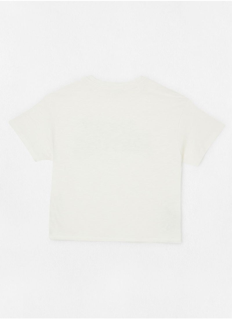 MANGO - Youth Slogan Print T-Shirt - Image 1