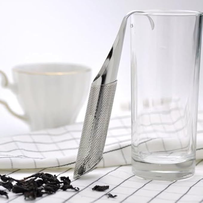ZAAWUUT Stainless Steel Tea Strainer Tea Strainer With Long Handle Reusable For Loose Tea Herbs Spices - Image 3