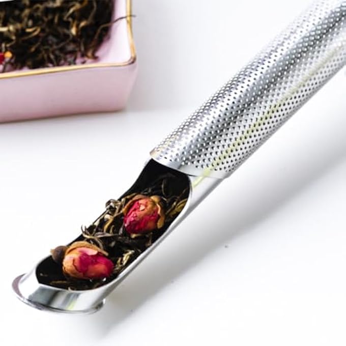 ZAAWUUT Stainless Steel Tea Strainer Tea Strainer With Long Handle Reusable For Loose Tea Herbs Spices - Image 4