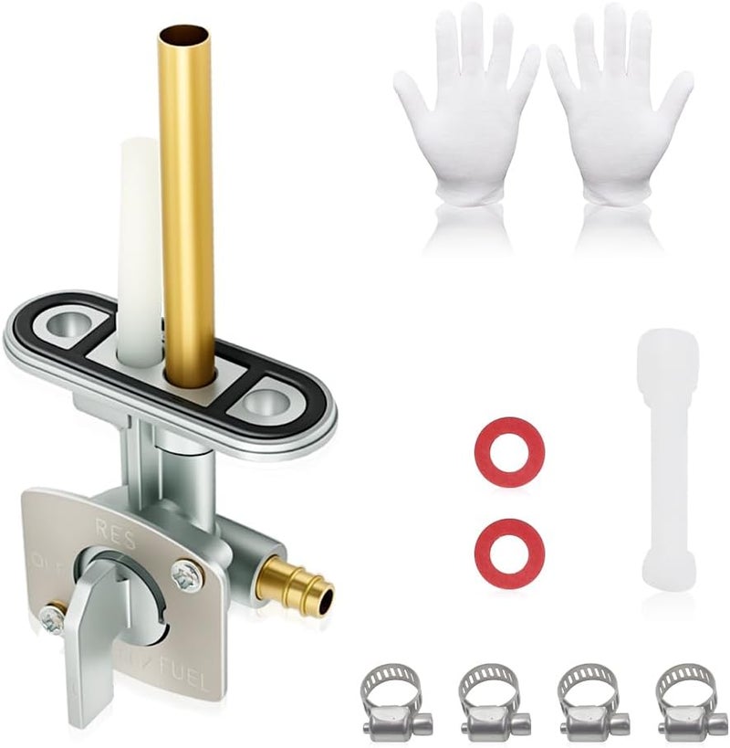 Triumilynn Fuel Petcock Valve Fits Kawasaki Suzuki Yamaha, Bayou 220 250 300 400 KLF220 KLF250 KLF300, Prairie 300 360 400, King Quad 300 LT80 LTZ250, TTR90 TTR125 TTR225 YZ125 YZ250 YFM250 YFM350 and More - Image 1