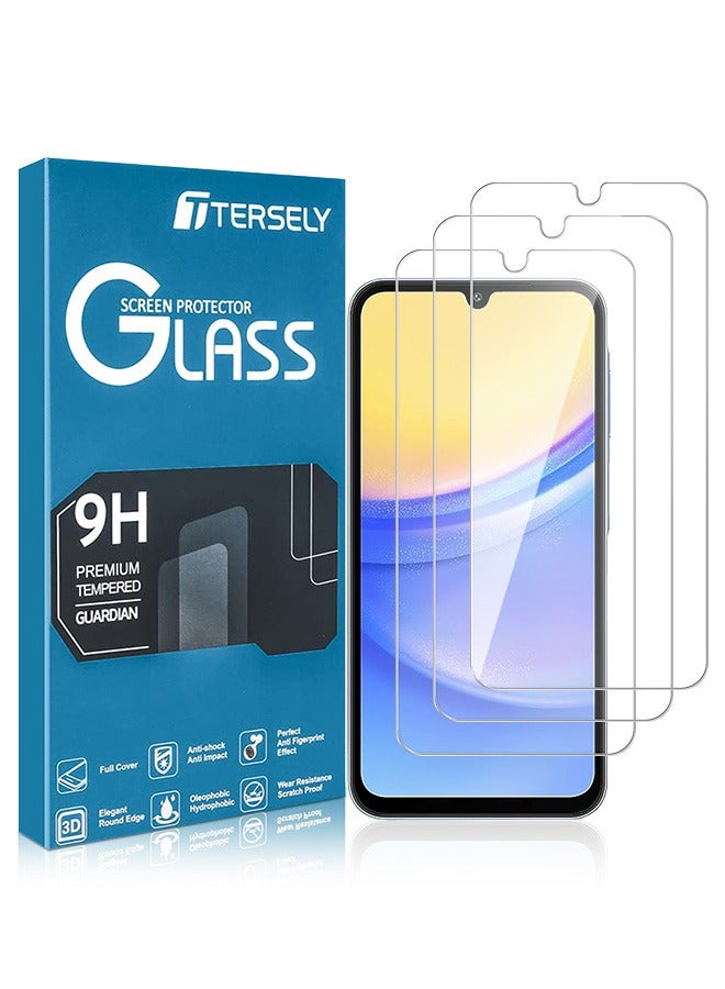 Tersely [3-Pack] 9H Tempered Glass Screen Protector for Samsung Galaxy A15 4G/5G, Case Friendly, Ultra-clear, Shatterproof Anti-Scratch Film Screen Protector - Image 1