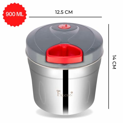 PddFalcon Food Grade Stainless Steel Handy and Compact Vegetable Chopper with 5 Blades and 6 Flow Breakers, with BIS Certified, Jindal Seal & Made in India (900ml, Red) - Image 2