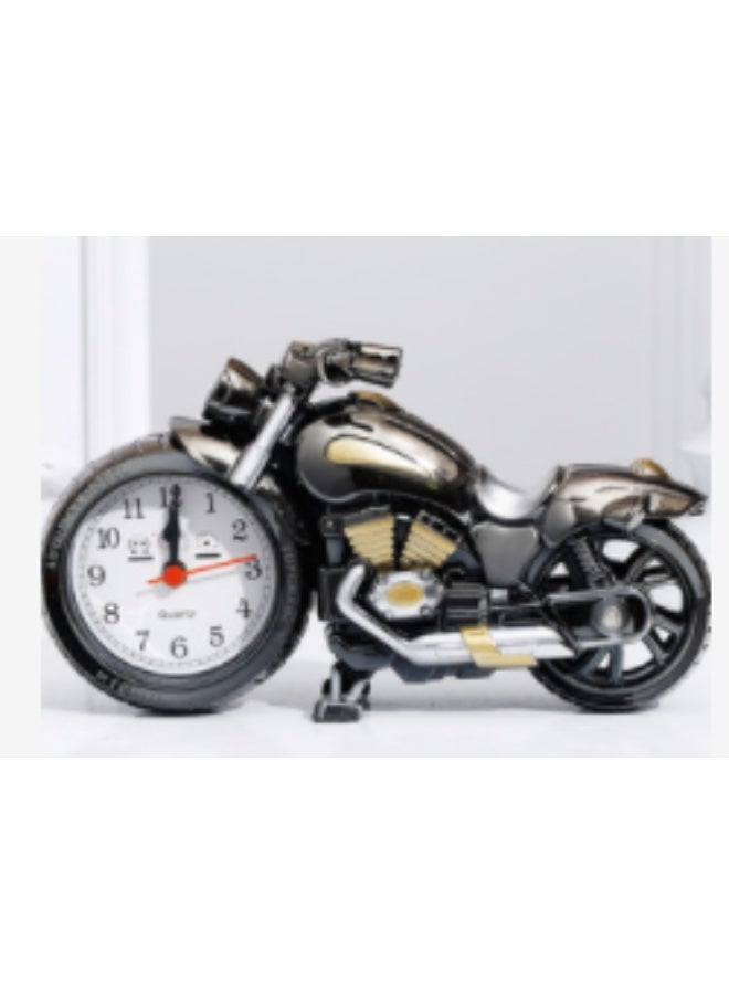 Decorhills Motorcycle Alarm Clock, Vintage Non-Tick Wake-Up Table Clock, Motorbike Design for Home, Office, Kids & Adults – Stylish Decorative Alarm Clock - Image 2