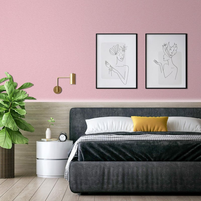 LOVADA Peel and Stick Wallpaper Pink Silk Wall Paper - 15.7 x 200 Inch Self Adhesive Wallpaper Peel and Stick, Easy to Paste Wall Contact Paper for Stand Liner, Table and Door Makeover Decor - Image 3