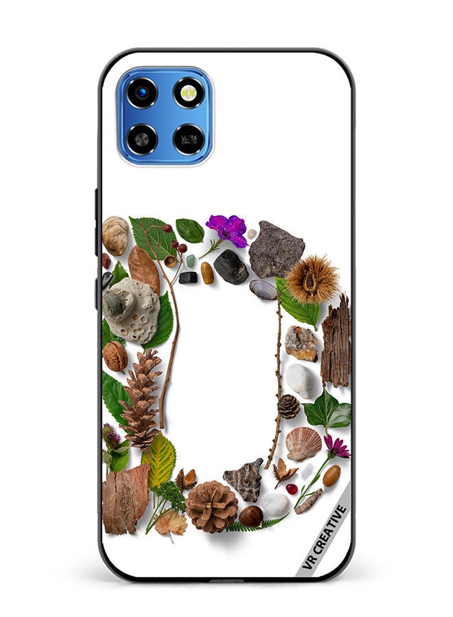 VR CREATIVE Protective Case Cover For Infinix Smart 6 HD Alphabet D Design Multicolour - Image 1