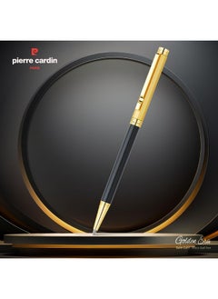 pierre cardin Golden Era Premium Metal Ball Pen | Luxurious Acrylic Black Body With Satin Gold Finish Clip | Ideal For Christmas, New Year & Corporate Gifting  - Image 3