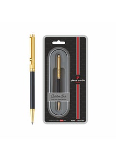 pierre cardin Golden Era Premium Metal Ball Pen | Luxurious Acrylic Black Body With Satin Gold Finish Clip | Ideal For Christmas, New Year & Corporate Gifting  - Image 1