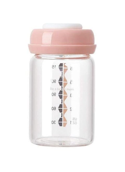 Breastmilk Storage Glass Bottle with Leak Proof Lid, Reusable Wide Neck, BPA Free, Fits Most Breast Pumps Breast Milk Storage Solution For Baby (150ml, 110x60mm) Pack of 1