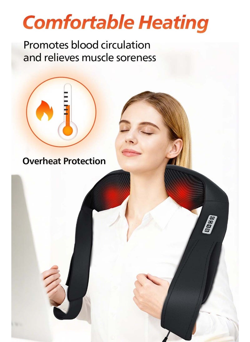 Neck Massager with Heat - 3D Kneading Shiatsu Massager for Neck, Shoulder & Back Pain Relief - Image 5