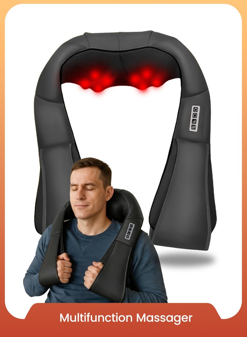 Neck and shoulder massager with Heat, Neck Massager with 3D Kneading Shiatsu Message Device, Body Massager Massage Machine - Image 1