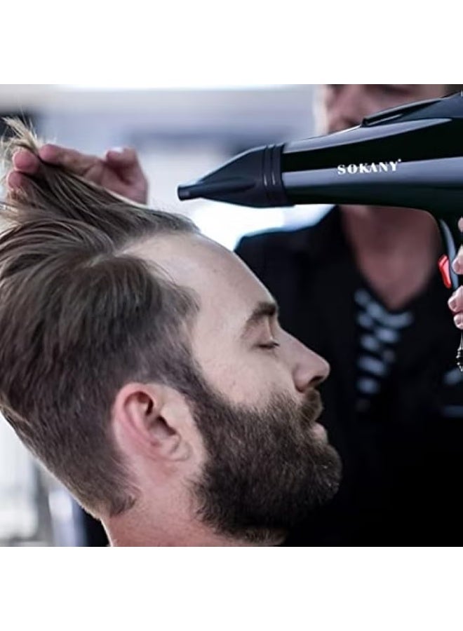 سوكاني مجفف شعر أيوني احترافي HS-3618 بقوة 2300 واط - مجفف شعر سريع الجفاف مع مستوى ضوضاء منخفض، سرعتان و3 إعدادات للحرارة، وظيفة الهواء الساخن والبارد، فوهة توزيع الهواء، بلاستيك مقاوم للحرارة، محرك قوي، تصميم عصري أنيق - Image 3