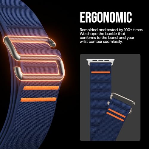 Suitisbest Sport Bands Compatible with Apple Watch Ultra Band 49mm 46mm 45mm 44mm 42mm Men, Stretchy Nylon Sport Loop Strap with S-Hook for iWatch Series 11 10 9 8 7 6 5 4 3 2 1, SE 3 2 1, Ultra 3 2 1 - Image 3