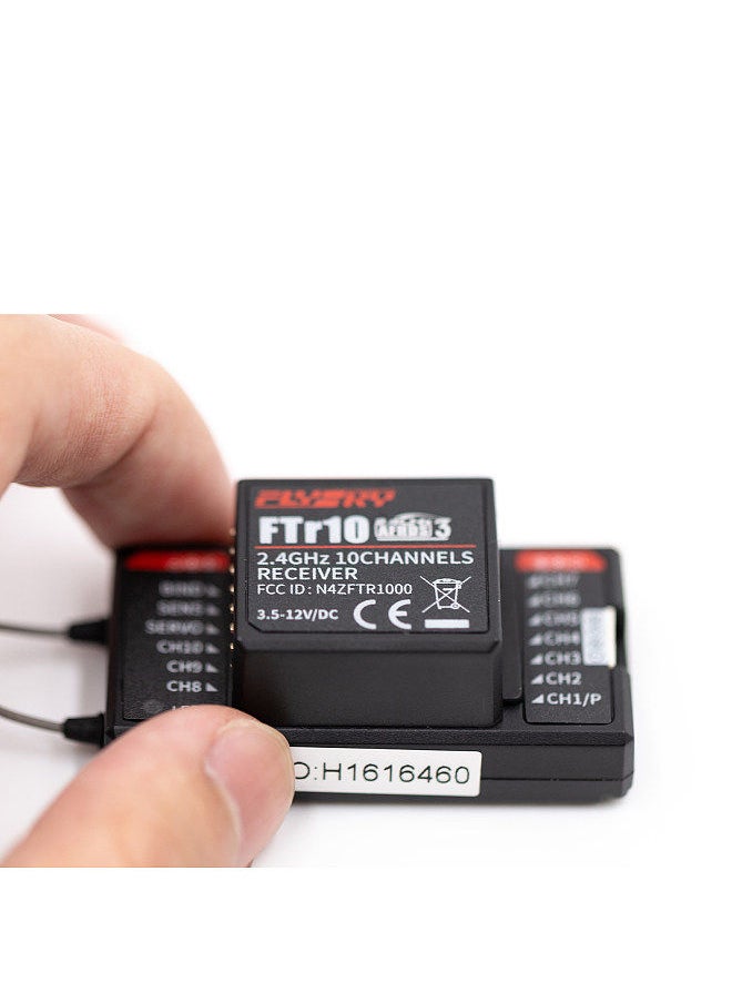 FlySky FTR10 2.4G 10CH AFHDS 3 RC Receiver Dual Antenna Support i-BUS/S-BUS/PPM Output for PL18 Transmitter RC Drone Airplane Helicopter