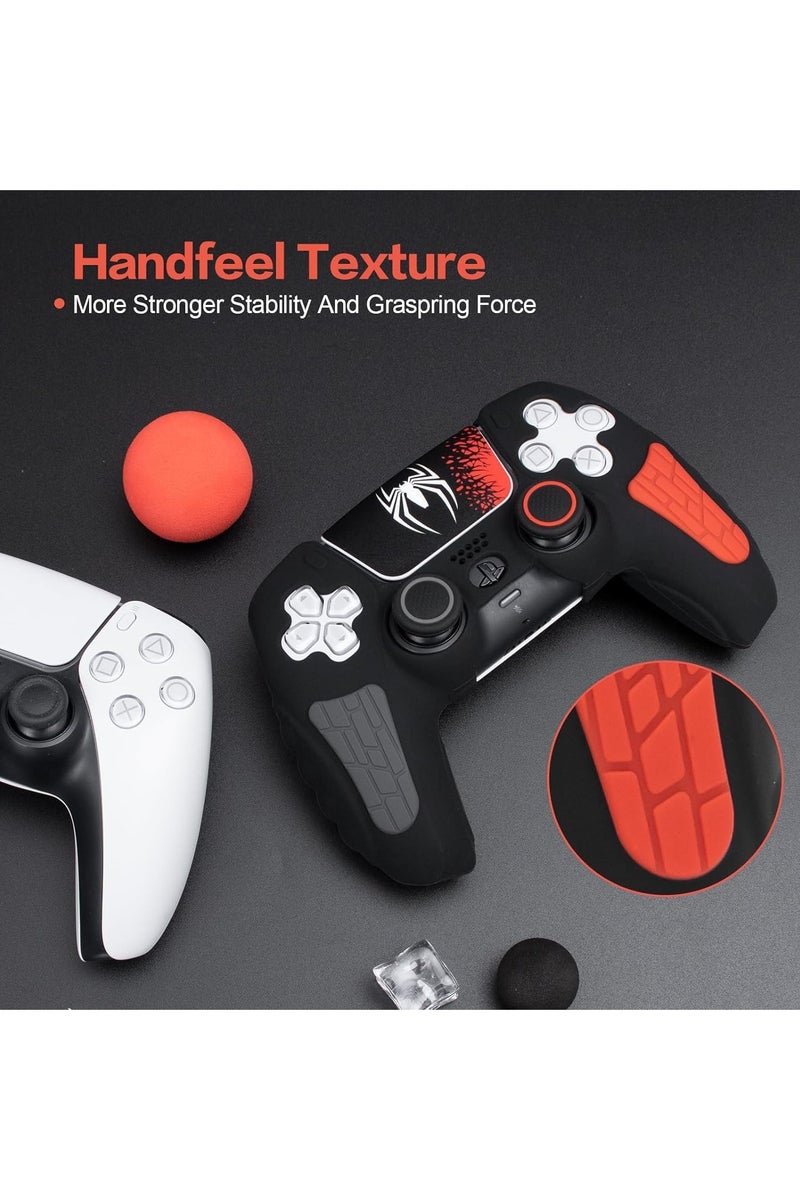 Controller Skin for PS5, Silicone Cover Skin Case for PS5  Controller with Thumb Grip Caps, Protection Case Compatible with PS5, Joystick Protectors and Cover Wrap Sticker - Image 3