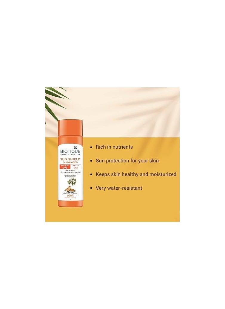 Biotique Biotique Sandalwood Sunscreen Ultra Soothing Face Lotion SPF Ultra Protective Lotion  - Image 4