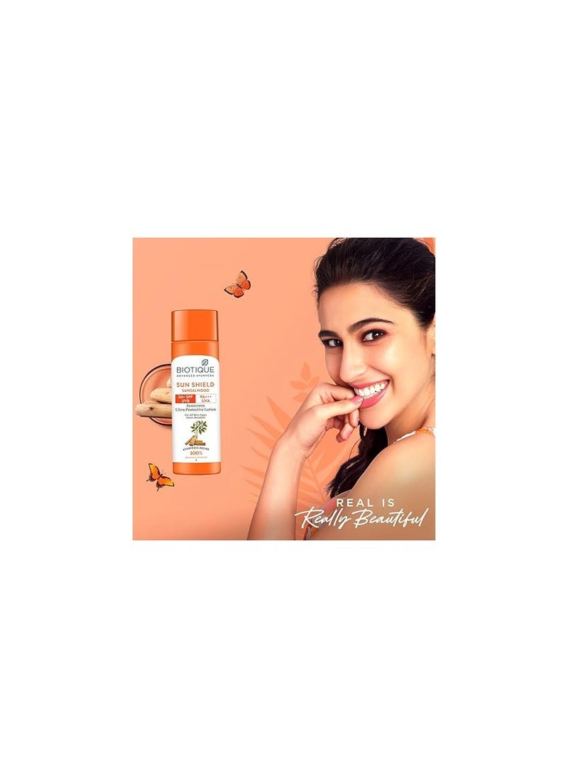 Biotique Biotique Sandalwood Sunscreen Ultra Soothing Face Lotion SPF Ultra Protective Lotion  - Image 3
