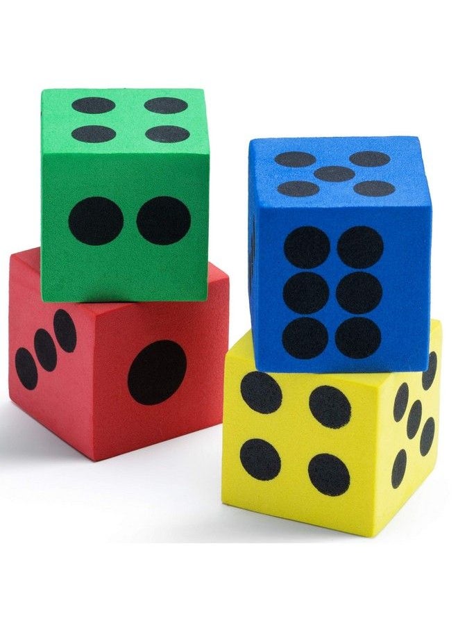 Bedwina - Foam Dice Set Bulk Pack Of 36 1.5 Inch Large Assorted Colorful Foam Dice Cubes With Number Dots Use For Kids Classrooms Math Games Building Toys Party Supplies By Bedwina - Image 1