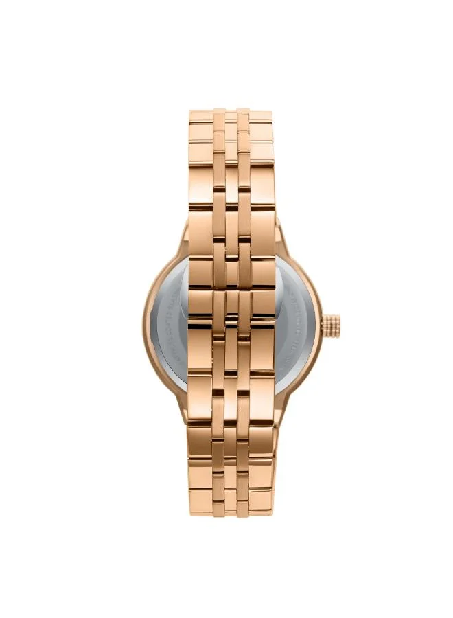 بيفرلي هيلز بولو كلوب BEVERLY HILLS POLO CLUB BP3689X.450 Women's Analog Display Watch & Metal Strap Rose Gold