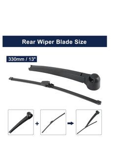 general brand Car wiper arm for the rear window, suitable and compatible with GOLF V, black color, excellent material  - Image 4