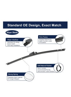 general brand Car wiper arm for the rear window, suitable and compatible with GOLF V, black color, excellent material  - Image 5