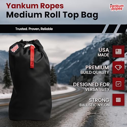 Yankum Ropes Yankum Ballistic Nylon Bag – Medium, Heavy Duty Tool Bag, Waterproof Travel Storage Bag, Perfect for Traveling, Outdoor Adventures & Emergency Gear Essentials (Black) - Image 4