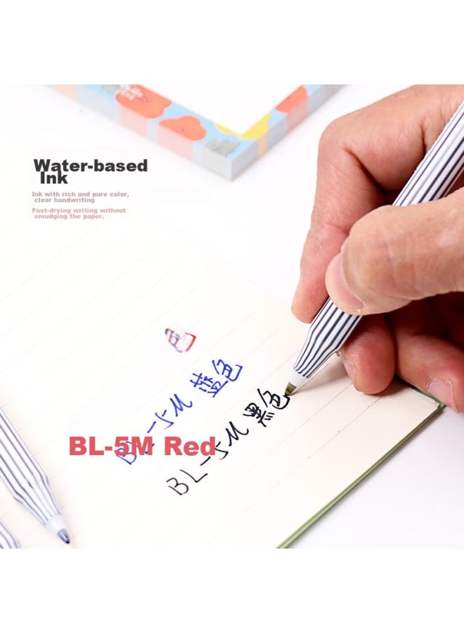 PILOT Rollerball Pen, Gel Pen, Signature Pen, Student Calligraphy Practice, Office Use, Ultra-smooth Writing, Bl-5m, 0.8mm, Red, 6-pack - Image 5