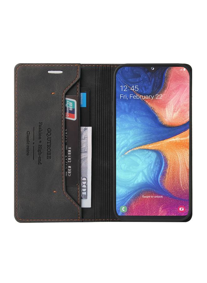 S-TOP Case For Samsung Galaxy A20e Skin Feel Anti-theft Brush Horizontal Flip Leather Case with Holder & Card Slots & Wallet - Image 5