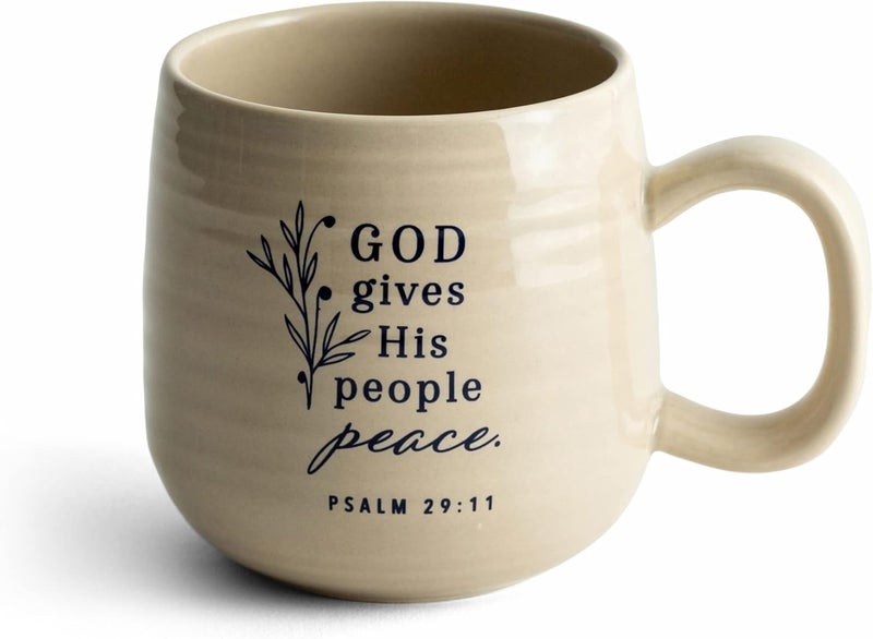 DaySpring  God Makes His People Strong  Inspirational Ceramic Mug 16oz Beige - Image 2