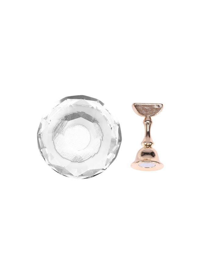 Nail Tips Stand Crystal Holder, Magnetic Practice Stand with Alloy Base for Art Nail Salon DIY and Practice Manicure - Image 3