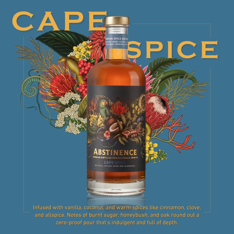 Abstinence Cape Spice Rum Alternative, 750ml, Award-Winning Non Alcoholic Spirit, Spiced Beveraged, Botanical Inspired, Bold Flavor with Smooth Finish, Zero Proof Mocktail - Image 4