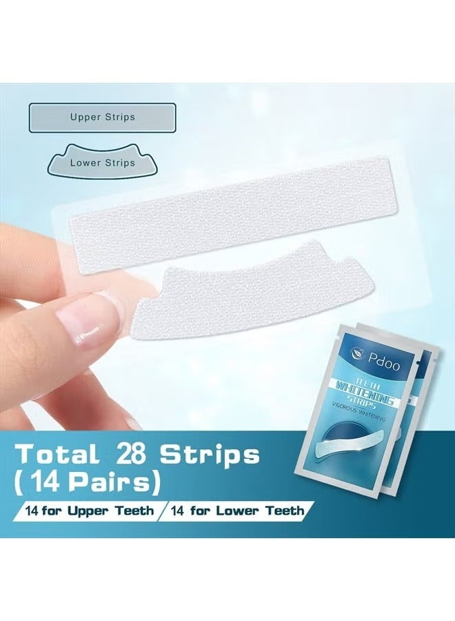Pdoo Teeth Whitening Strips – 28 Non-Slip Strips, 30-Minute Fast Whitening, Enamel-Safe & Gentle for Sensitive Teeth - Image 2