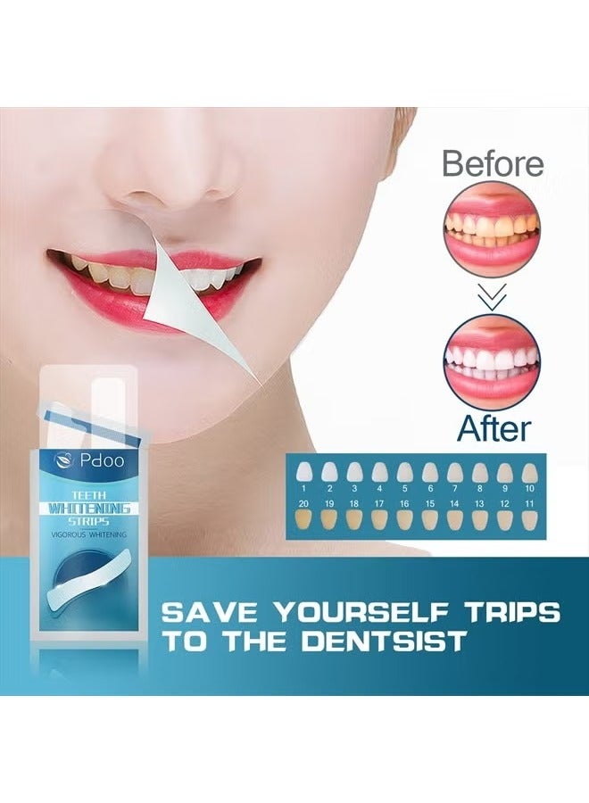 Pdoo Teeth Whitening Strips – 28 Non-Slip Strips, 30-Minute Fast Whitening, Enamel-Safe & Gentle for Sensitive Teeth - Image 4