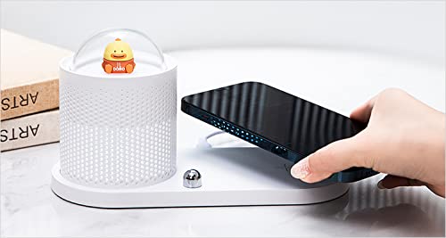 overa Mini Cute LED Desk Lamp with USB Cable Charging Port with Wireless Charger 3 Lighting Modes Sensitive Control EyeCaring Office Lamp - Image 4