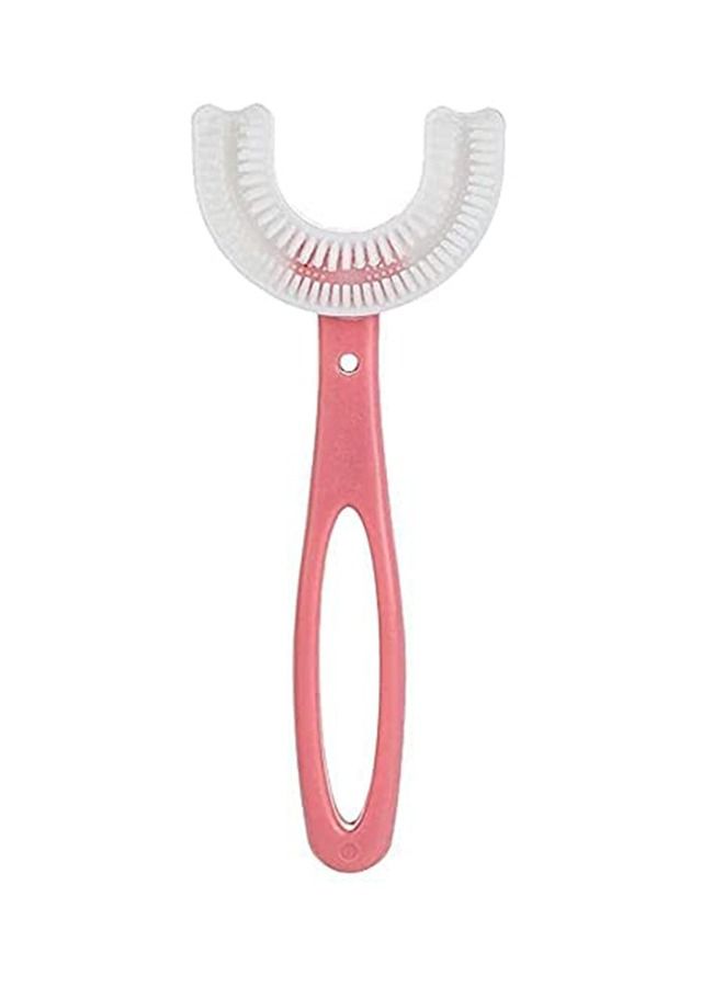 ياميم فرشاة يدوية على شكل حرف U للأطفال الصغار وردي - Image 2