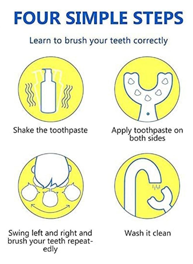 ياميم فرشاة يدوية على شكل حرف U للأطفال الصغار وردي - Image 5