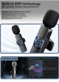 Generic 3-in-1 Portable Wireless Lavalier Microphone,Universally Used for Type-C, Lighting,Intelligent Noise Cancellation and Long-distance Transmission, Suitable for Arab family Ramadan Gatherings and Live Streaming/Recording  - Image 3