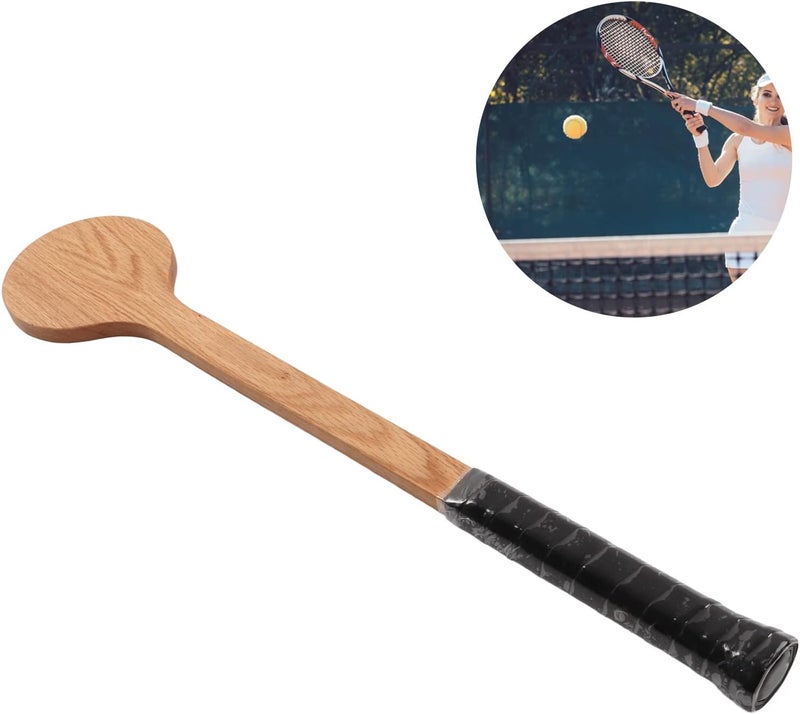Yosoo Tennis Pointer Trainer Spoon Racket, Wooden Tennis Swing Practice Spoon Pointer Improve Sweet Spot Trainer with Storage Bag, Slip Proof Handle Tennis Pointing Training Spoon Racket - Image 2