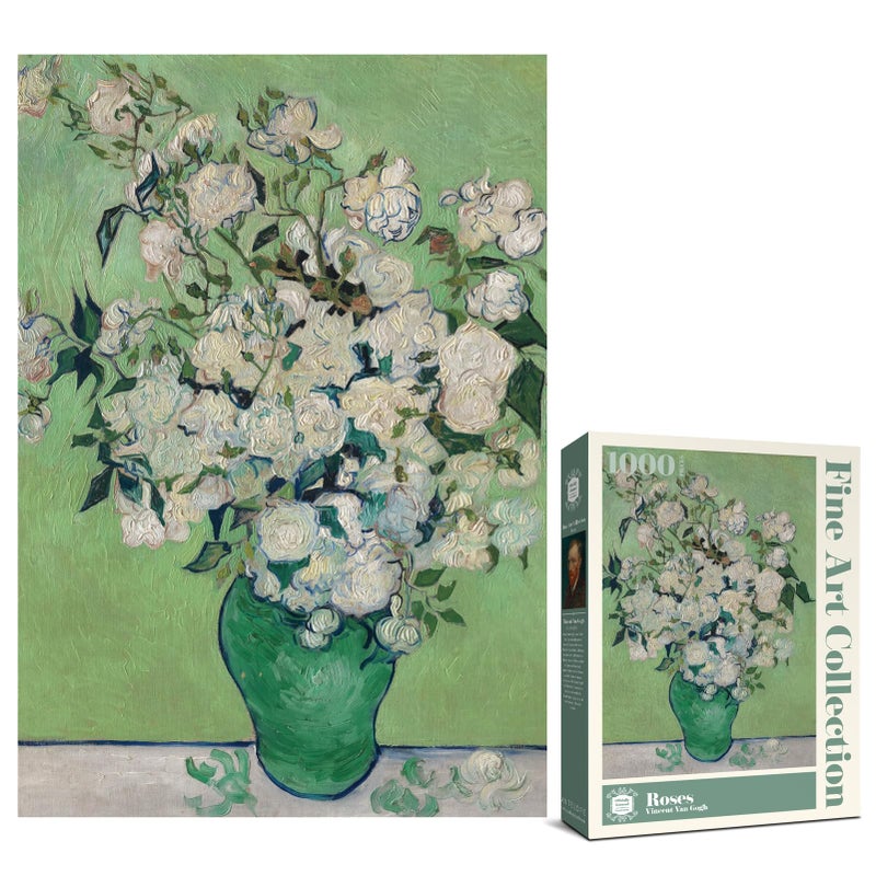 Antelope 1000 Piece Puzzle for Adults Roses by Vincent Van Gogh 1890 Officially Licensed Jigsaw Puzzles 1000 Pieces High Resolution Matte Finish No Dust - Image 3