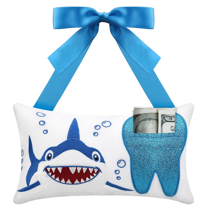 Malihome Tooth Fairy Pillow with Pocket for Girls and Boys Kids Tooth Pillow Toothfairy Gifts Tooth Keepsake Pouch 86 x 48 inches for Boys