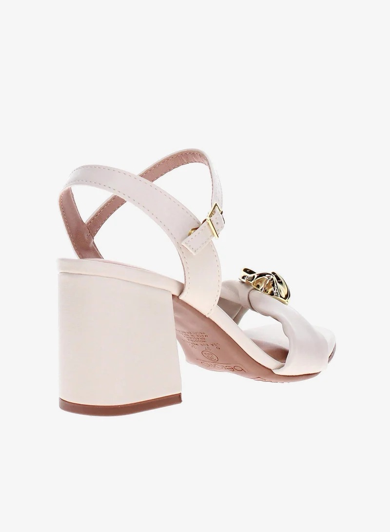 Beira Rio Off White Beira Rio Women’s Mid Heel Sandals – Stylish Everyday Wear with Comfortable Support for Women | Best Price UAE