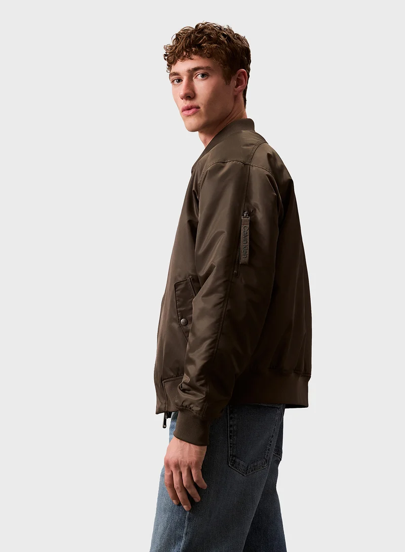 Calvin Klein Jeans Zip Through Bomber Jacket