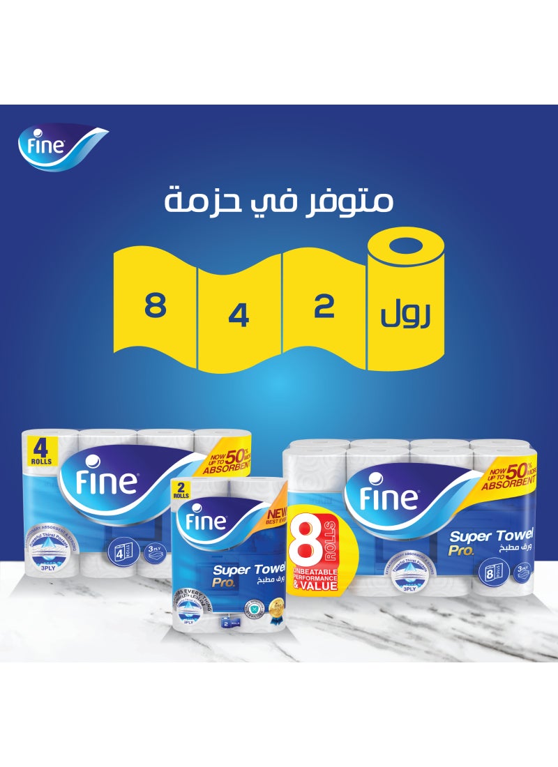 Fine Super Towel Pro - Highly Absorbent Kitchen Paper Towels - Image 4