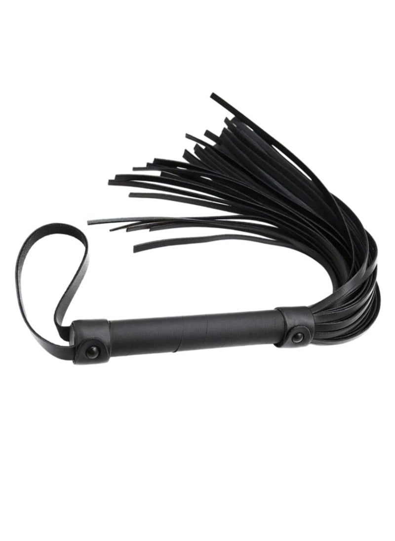 KASTWAVE - Riding Whip for Racecourse, Faux Leather Riding Crop Equestrian Flogger Shaft Paddle Horse Riding Crop Accessories Equestrian Flogger for Racecourse Horse (Black) - Image 1