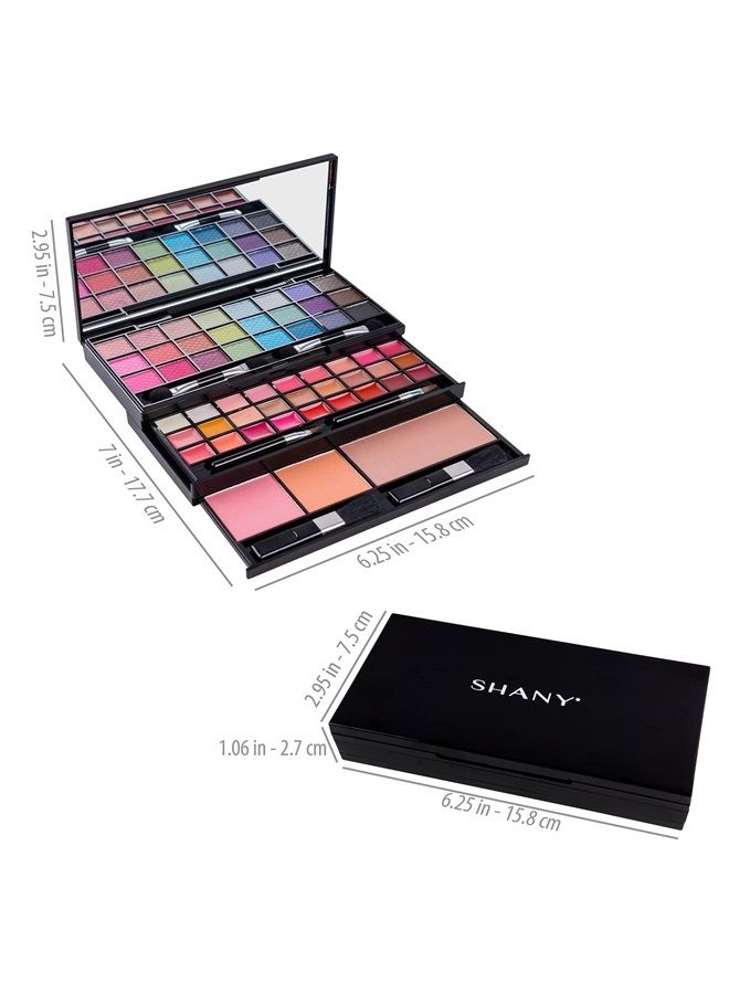Shany Classy & Sassy All-in-One Makeup Kit with Mirror, Applicators, 24 Eye Shadows, 18 Lip Glosses, 2 Blushes, and 1 Bronzer. - Image 4