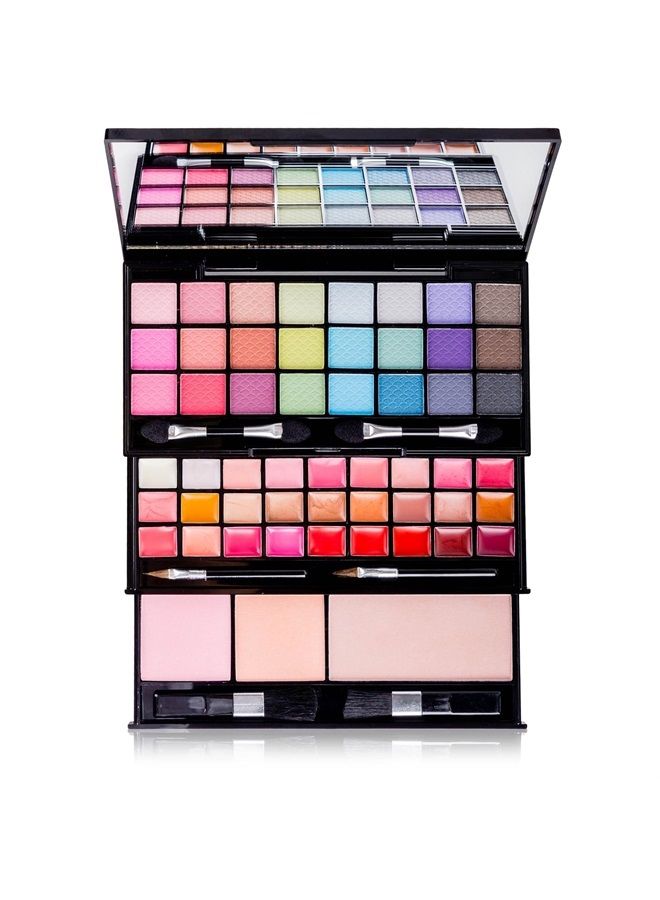 Shany Classy & Sassy All-in-One Makeup Kit with Mirror, Applicators, 24 Eye Shadows, 18 Lip Glosses, 2 Blushes, and 1 Bronzer. - Image 2